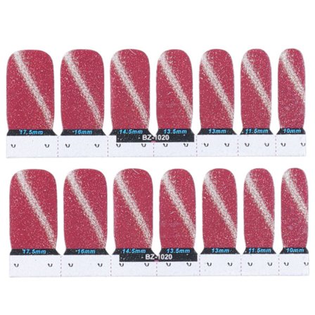 14 stk. DIY Neglelak Strips Selvklæbende Neglefolie Mærkater Manicure Værktøj
