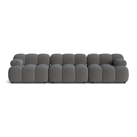 Puffy 3 personers sofa - Lisboa Antracit - 285x95x64 - Sofa, 3 personers sofa