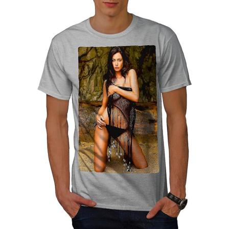 Modell Hot Bikini Sexig män T-shirt XL
