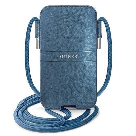 Guess Saffiano hihnakauluskotelo 6,1" - sininen Blue