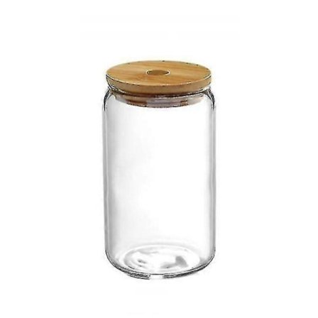 Stilrena söta tumbler-muggar, tål temperaturförändringar från -55C till 100C, inkluderar bambulock och återanvändbara sugrör av glas, allsidiga