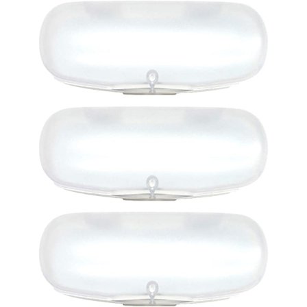 Transparent - Sæt med 3 gennemsigtige frostede plastikhårde briller