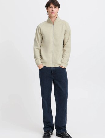 Casual Friday Cfsigurd 0096 Zipthrough Swea - Beige - L