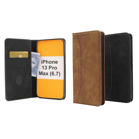 Fancy Standcase Wallet Iphone 13 Pro Max Brun