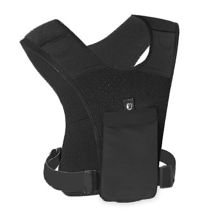 Løpevest for menn og kvinner, tettsittende sportsbrystpose, refleks, justerbar bystetelefonpose