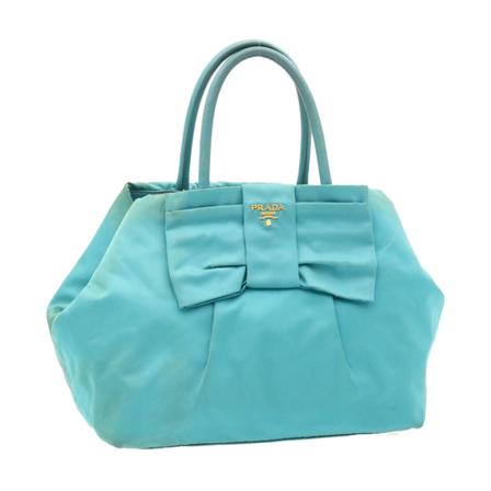 Prada Vintage, Pre-owned Handbag Blauw, Dames, Maat:ONE Size,nylon