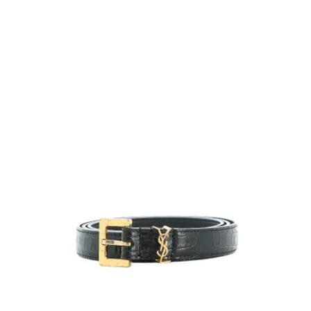 Saint Laurent Vintage, Pre-owned Leather belts Zwart, Dames, Maat:ONE Size,leer