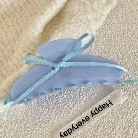 Ribbon Bow Ättiksyraklämma Acetatkloklämma BLÅ