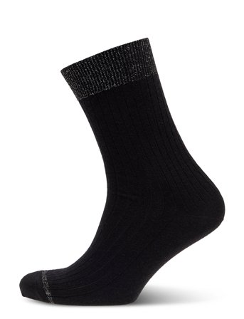 mp Denmark Erina Wool Rib Socks - Black - 37/39