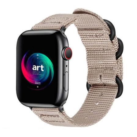 Apple Watch 1/2/3/4/5/6/7/se 42/44/45 Nylonarmband Natoarmband Beige