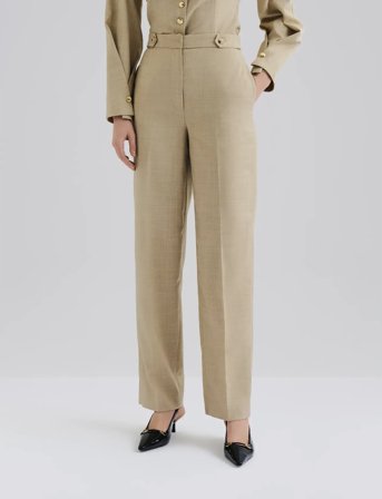 Malina Melora Barrel Leg Pants - Beige - 38