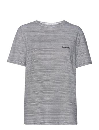 S/S Crew Neck Top Grå Calvin Klein
