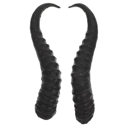 1 Par Kunstige Fårehorn Kostume DIY Horn Pandebånd Til Halloween Fest Sort 23,5x5,5cm Black 23.5x5.5cm