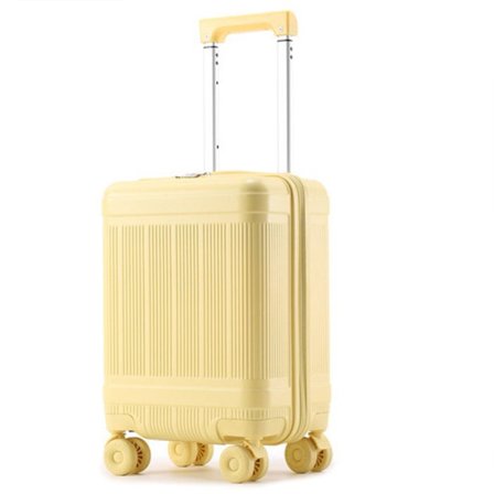 Resväska TECH DISCOUNT 16 tum med repbeständig yta, avtagbara svängbara hjul, idealisk för korta resor