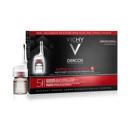 VICHY Dercos Aminexil trattamento anticaduta uomo 21 fiale 21 x 6ml - Trattamento per Capelli