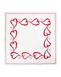 Stickpackung Deckchen Moderne Herzen