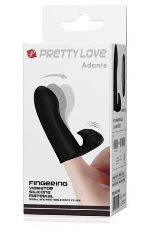 Kjøp Pretty Love Adonis Finger Sleeve Vibrator Black - Fingervibrator | God pris