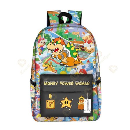 16" Super Mario Rygsæk Prinsesse Peach Skoletaske