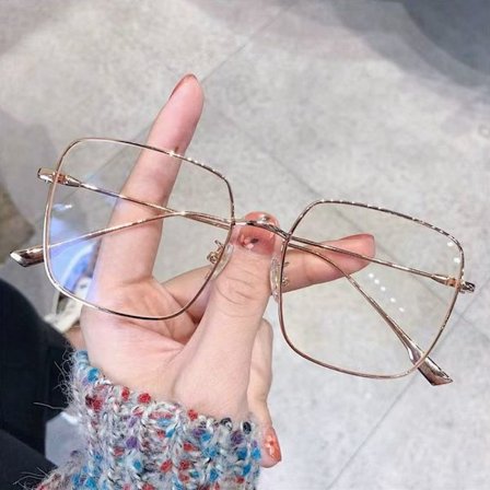 Anti-Blue Light Glasögon Överdimensionerade glasögon ROSE GULD