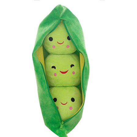 Pod Plysch Toy Ärt Pod Kudde Giant Pea Söt ärtfylld växtdocka