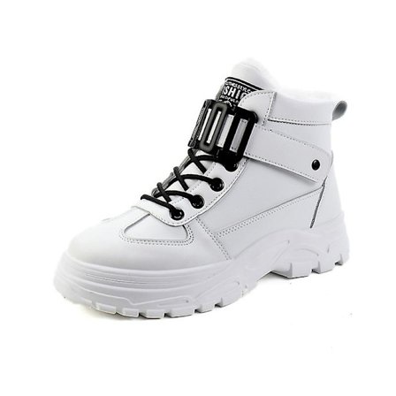 Paksut plyysiset, korkeakorkoiset lämpimät kengät naisille