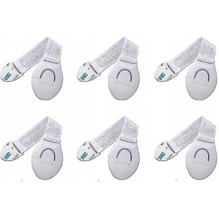 Multifunktionel Babysikkerhedsskabslås, Ingen Borring Nødvendig, Til Køleskab, Skuffe, Skab 6 Pak