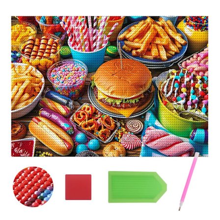 Unges Yndlingsmad Diamantmaleri Sæt Kunst Voksne Rund 5D Mal med Diamanter Billeder Ædelsten Fuld Bor Diamantprikker Malerier Hjem Vægdekoration