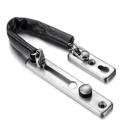 Sikkerhetsdørlås i rustfritt stål, 2 dørlåser i rustfritt stål med skruer YJQ