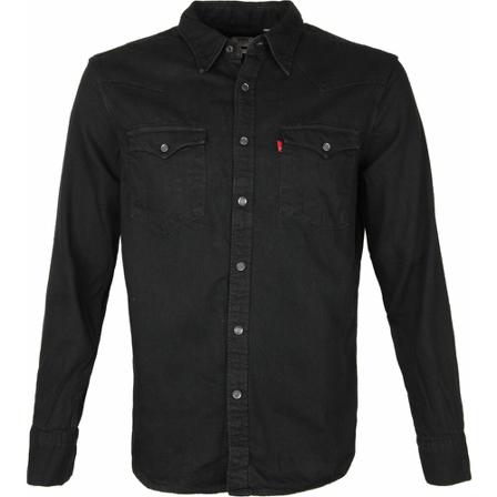 Levi's, Overhemd Zwart, Heren, Maat:M,polyester