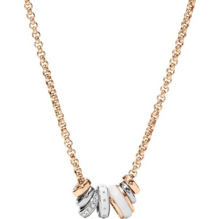 Naisten kaulaketju - FOSSIL - JF01122998 - Ruusu - Hopea - Kullattu