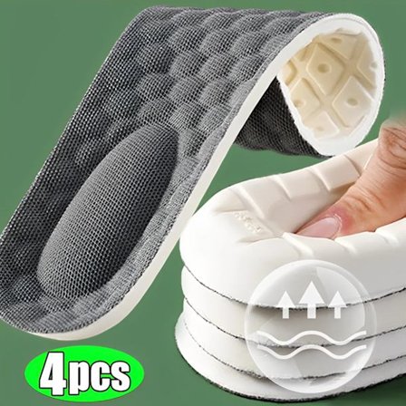 4PCS Latex Memory Foam Insoles For Men'S Soft Foot Support Shoe Pads Breathable Orthopedic Sport Insole Feet Care Insert Cushion