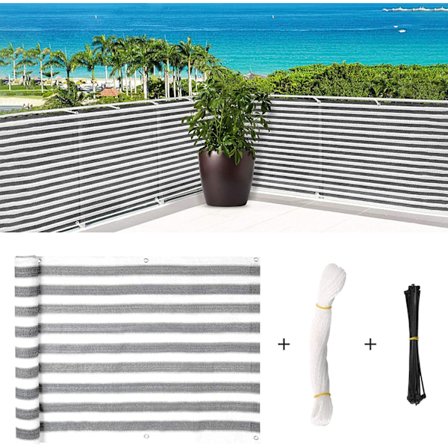 90 x 500 cm (grå), Rullgardin Vertikal Markis Solskydd för Balkong