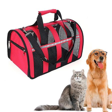Hunde- og kattebærerpose, reiseveske for kjæledyr, sammenleggbar pose