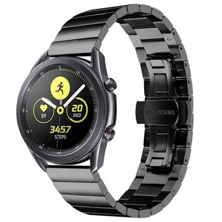 Samsung Galaxy Watch 4 Classic (46mm) / Gear S3 klockarmband i rostfritt stål - Svart