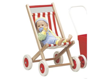 Docksulky trä - Lyreco - Skola och förskola - Lekmaterial - Dockvagnar och docktillbehör