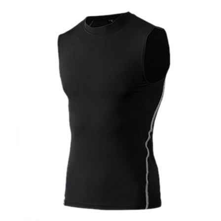 Treningsvest uten ermer for menn - Gym, Bodybuilding, Løping, Fotball - Svart M