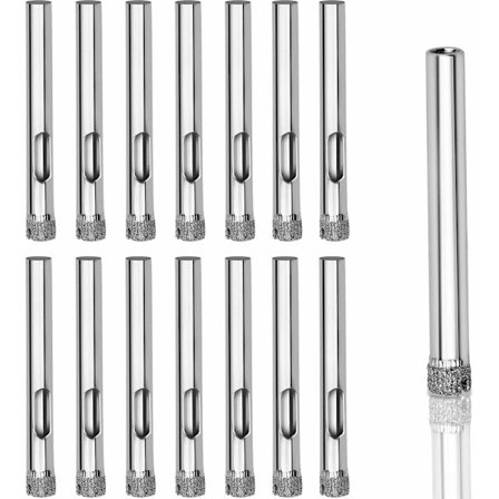 15 stk. Diamant Hulsave 6mm Diamant Bor Hulsave Boremaskine Hulboring med Diamantbelægning til Glas Keramisk Porcelæn Marmor Flise Granit KLB