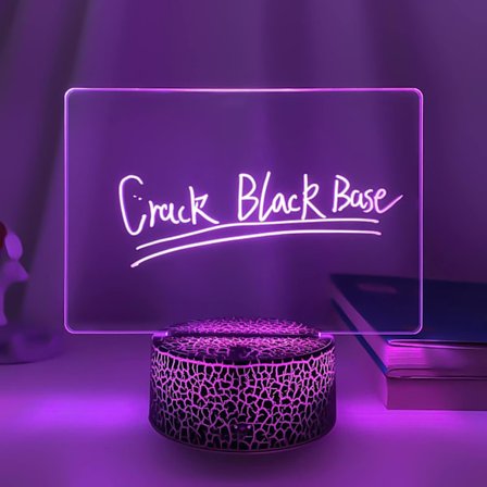 3D LED Natlampe, DIY Akryl Lampegrundsæt, Base og Klar Akrylplader med USB Kabel 16 Farver Justerbar til Soveværelse Restaurant Værelse Butik