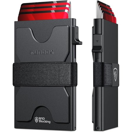 Smal Korthållare Plånbok för Män, Minimalistisk Spärrplånbok med Pop-Up Funktion, Ultratunn Design, Presenter till Män, Herraccessoarer