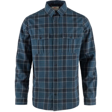 Fjällräven Övik Travel Skjorte LS S - male - Indigo Blue-Dark Navy - Skjortes