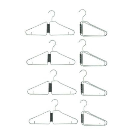 8 stk. Sammenleggbare kleshengere, sammenleggbare kleshengere i plast, bærbar sammenleggbar kleshenger, sammenleggbar reisehenger