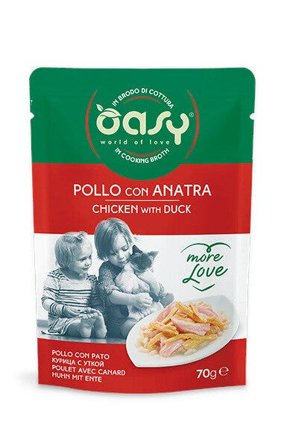 Oasy Wet Cat More Love Pollo Con Anatra Cibo Umido Per Gatti