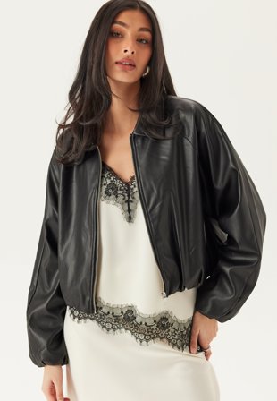 Pieces-Onlsaramy Faux Leather Bomber-XL