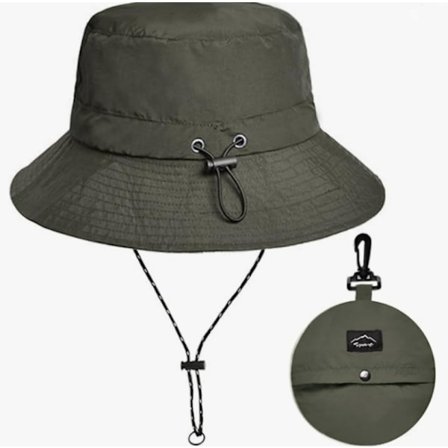 Bred Brättad Bucket Hat / Solhatt