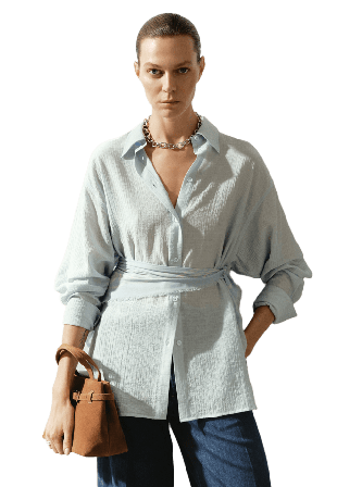 Wera Viskosskjorta ARIES Överdelar Blå 44