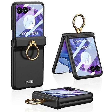 GKK Kova PC Puhelinkotelo Jalustalla ja Magneettisella Sarana Suojauksella Motorola Razr 50 Ultra 5G:lle [YJD] Monivärinen