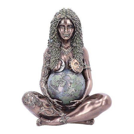 Moder Jord Gaia Gudinna Millennium Gaia Staty Gudinna Konst Staty Påskgåva Trädgårdsdekorationer