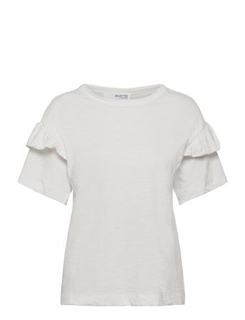 Slfrylie Ss Florence Tee M Noos White Selected Femme