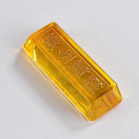 1 st Stor och Liten Gul/Transparent Färg Kristall Guld Bar Dekoration Simulering Topas Heminredning