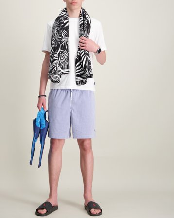 Polo Ralph Lauren Traveler Stretch Seersucker Swim Trunk Bleu Maillots de bain et peignoirs Garçon - Kids Brand Store